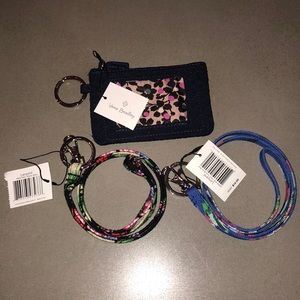 Vera Bradley lanyard (2) and zip ID case